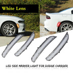 Set of 4 Amber LED Side Marker Lights for Dodge Charger (2015–2023)