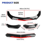 Front Bumper Lip Splitter Spoiler for Honda Accord Coupe Sedan