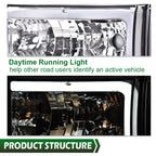 Set of 2 LED Headlights for Dodge Ram 1500 2500 3500 (1994–2002)