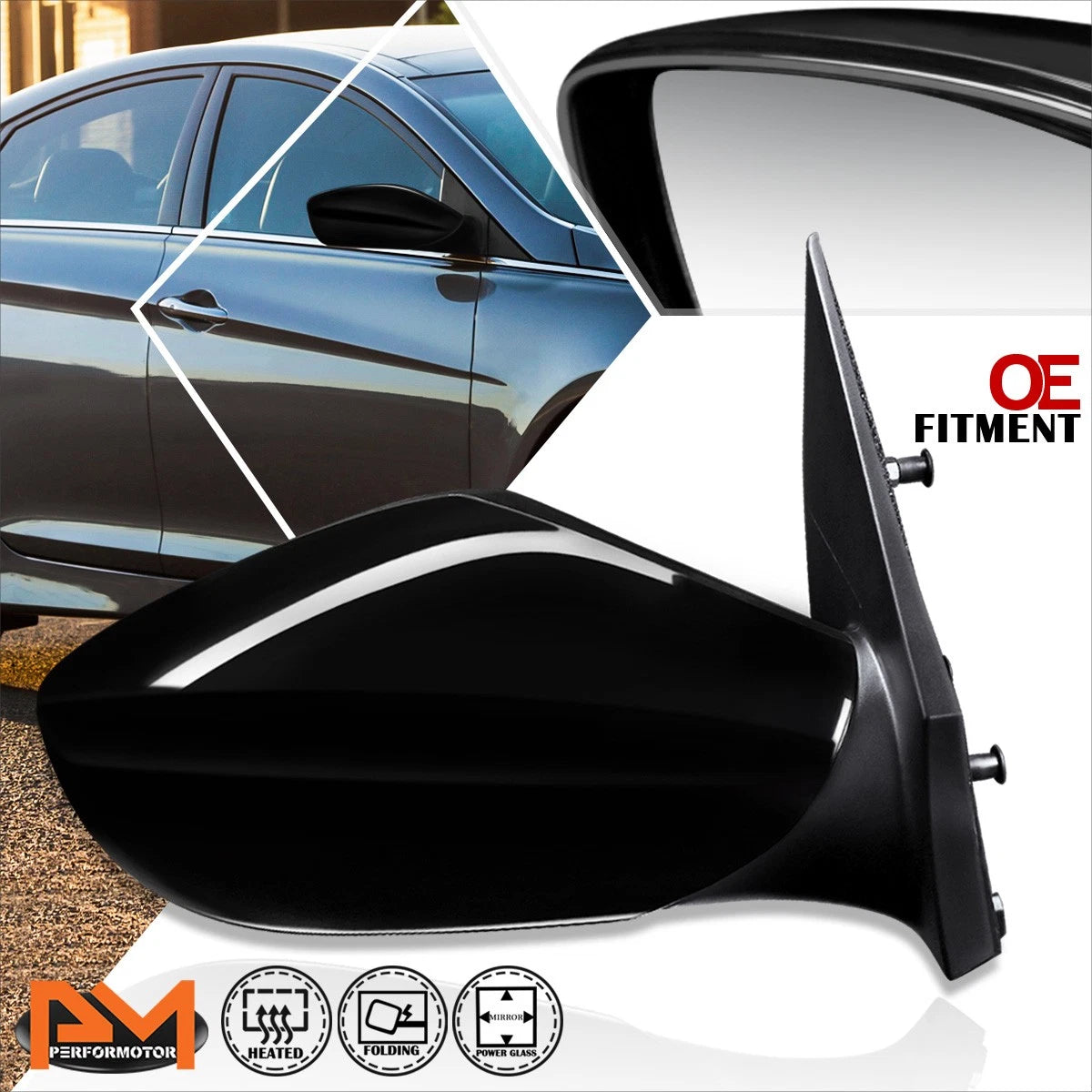 Powered Heated Side Rear View Mirror Right for Hyundai Sonata (2011–2014)