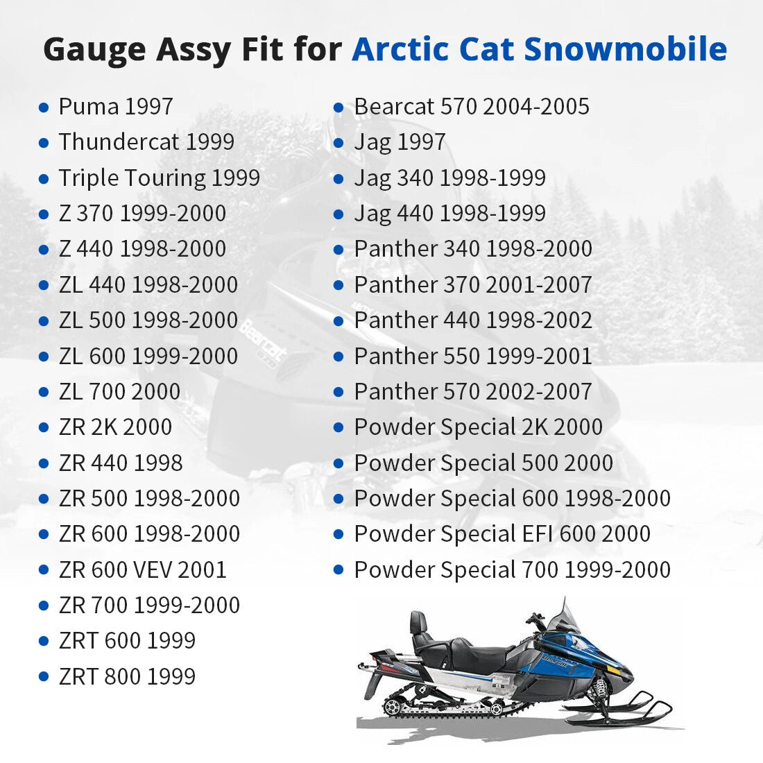 Screw On Fuel Tank Gas Cap with Gauge for Arctic Cat (0670-658)