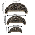 Set of 4 Antique Bronze Dragon Pattern Drawer Shell Knobs