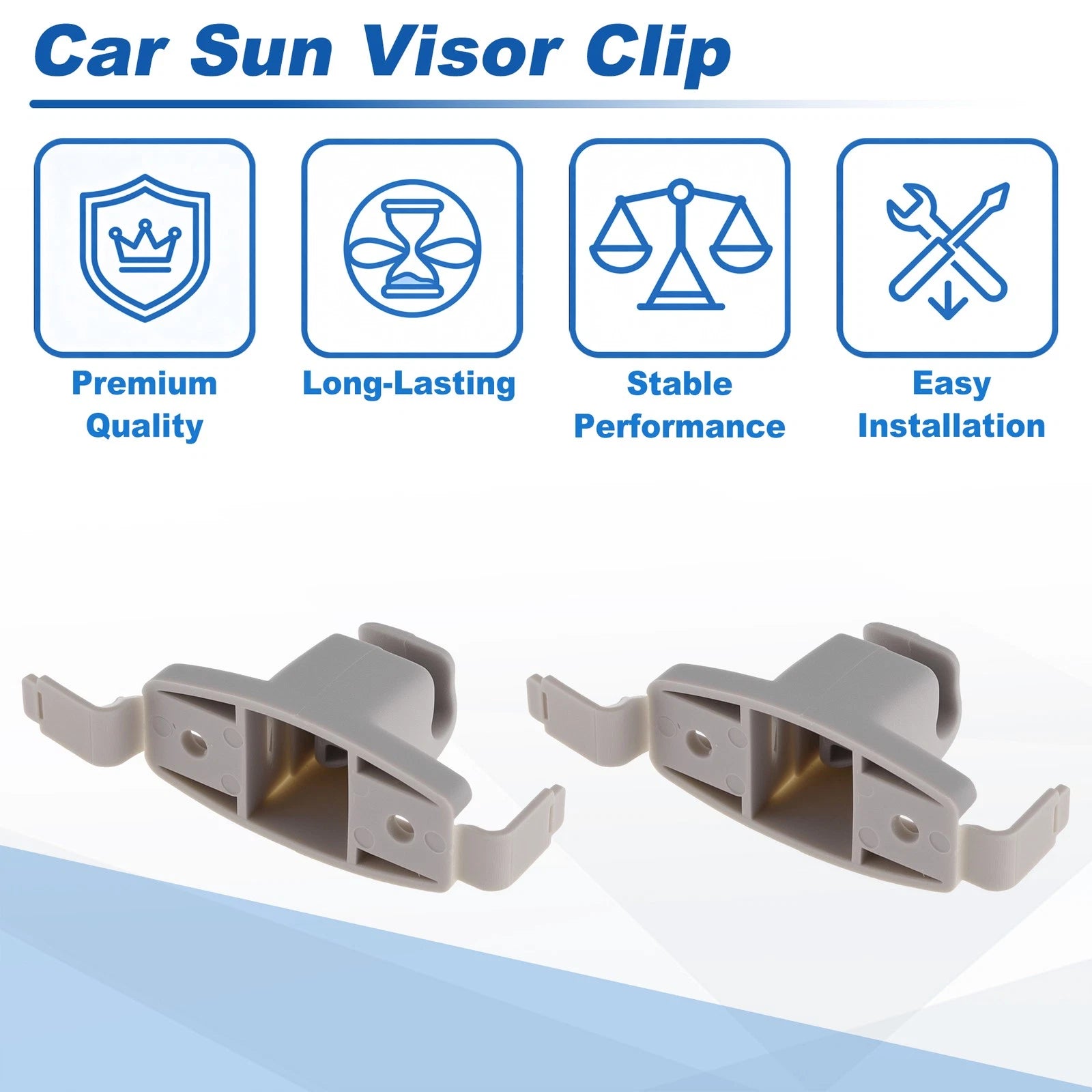 Sun Visor Clip for BMW 328i 323i 328Ci E46 (1999–2000) Gray No. 51168243575