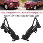 Set of 2 Front Inner Bumper Side Brackets for Chevrolet Silverado 1500 (2016–2018)