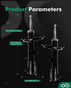 Rear Pair of Shocks Struts for Toyota Highlander Lexus RX330 (2004–2007)