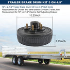 Electric Trailer Brake Hub Drum Kit for 3500 lbs (10" x 2-1/4")