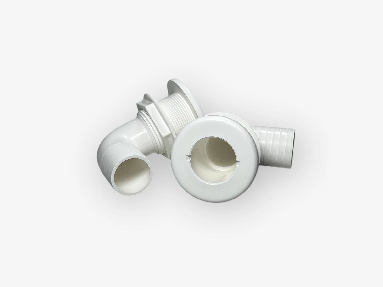 Set of 2 Thru Hull 90 Degree Barbed Fittings for TH Marine (TH-1592-B)