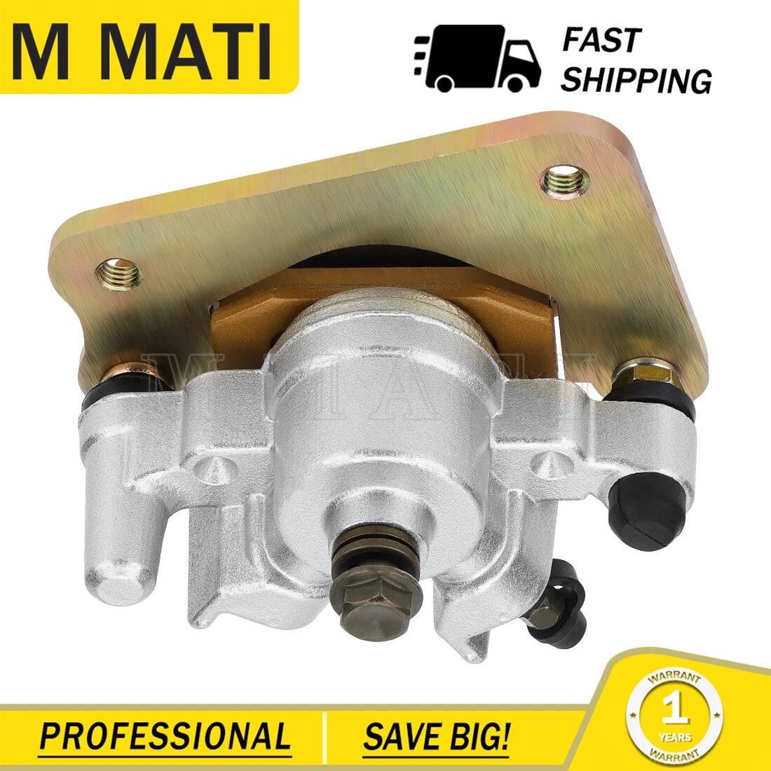 Rear Brake Caliper W/Pads for Yamaha Kodiak 450 YFM450FA YFM450FAH (2003–2004)