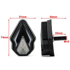 2X Flush Mount LED DRL Turn Signal Indicator Amber Red Light for Motorcycle