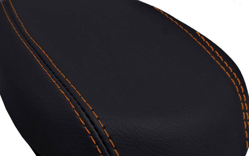 Console Lid Armrest Cover for Hyundai Veloster (2012–2018) Orange Stitch
