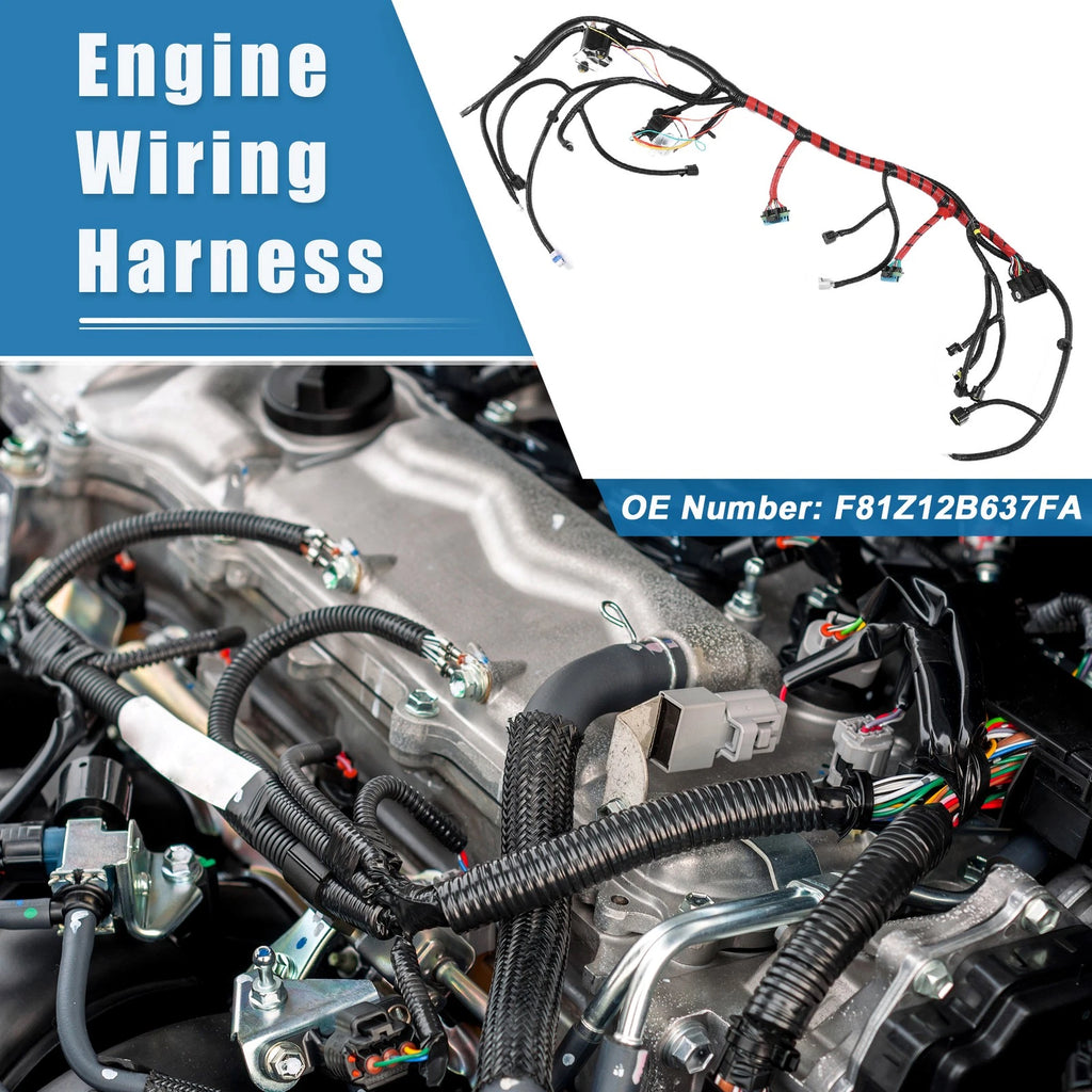 Set of 1 Engine Wiring Harness for Ford F250 F350 (1999–2007) Replaces NO.F81Z12B637FA
