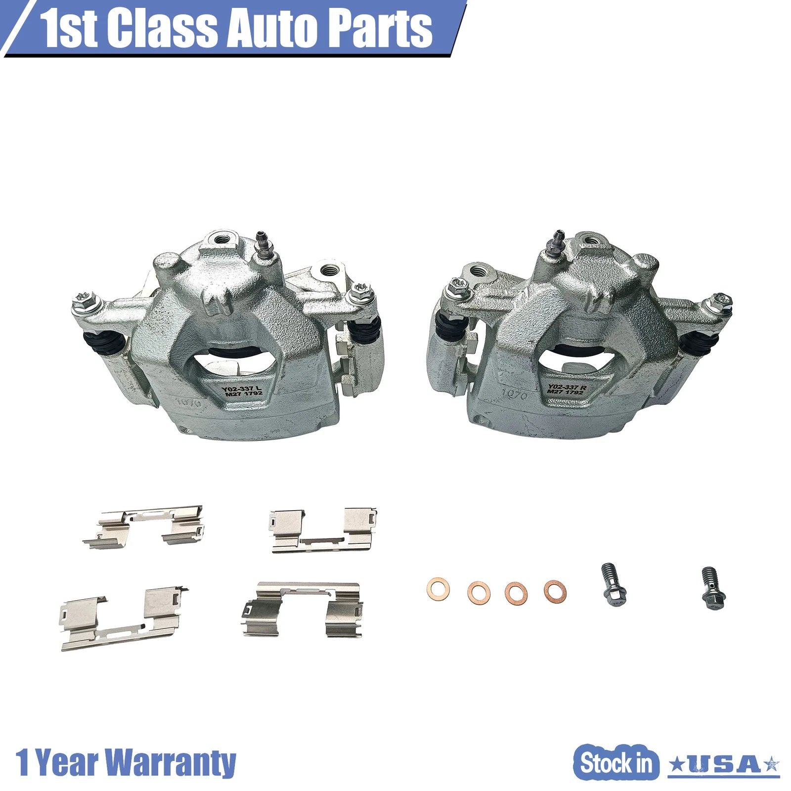 2X Front Brake Calipers with Bracket for Buick Encore, Cruze, Trax, Volt (2013–2021)