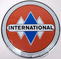 Round International Truck Tractor Sign Tag Classic Parking Plate