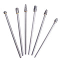 6pcs 10mm Rotary Aluminum Cut Burrs 6mm 1/4" Shank 150mm Long Reach