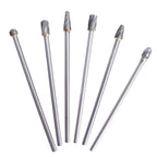 6pcs 10mm Rotary Aluminum Cut Burrs 6mm 1/4" Shank 150mm Long Reach