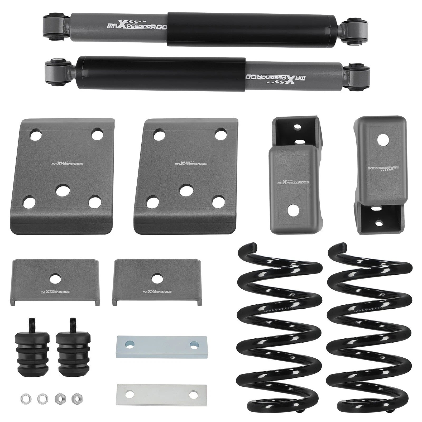 3" Front 5" Rear Drop Shock Coil Kit for Silverado Sierra (2007–2013) 2WD 4WD