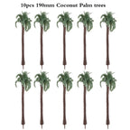 10pcs Miniature Palm Trees for Dioramas and Landscape Scenery