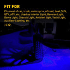 8 Pod LED Rock Lights for UTV ATV RZR Truck Car VAN (Wired, Blue)