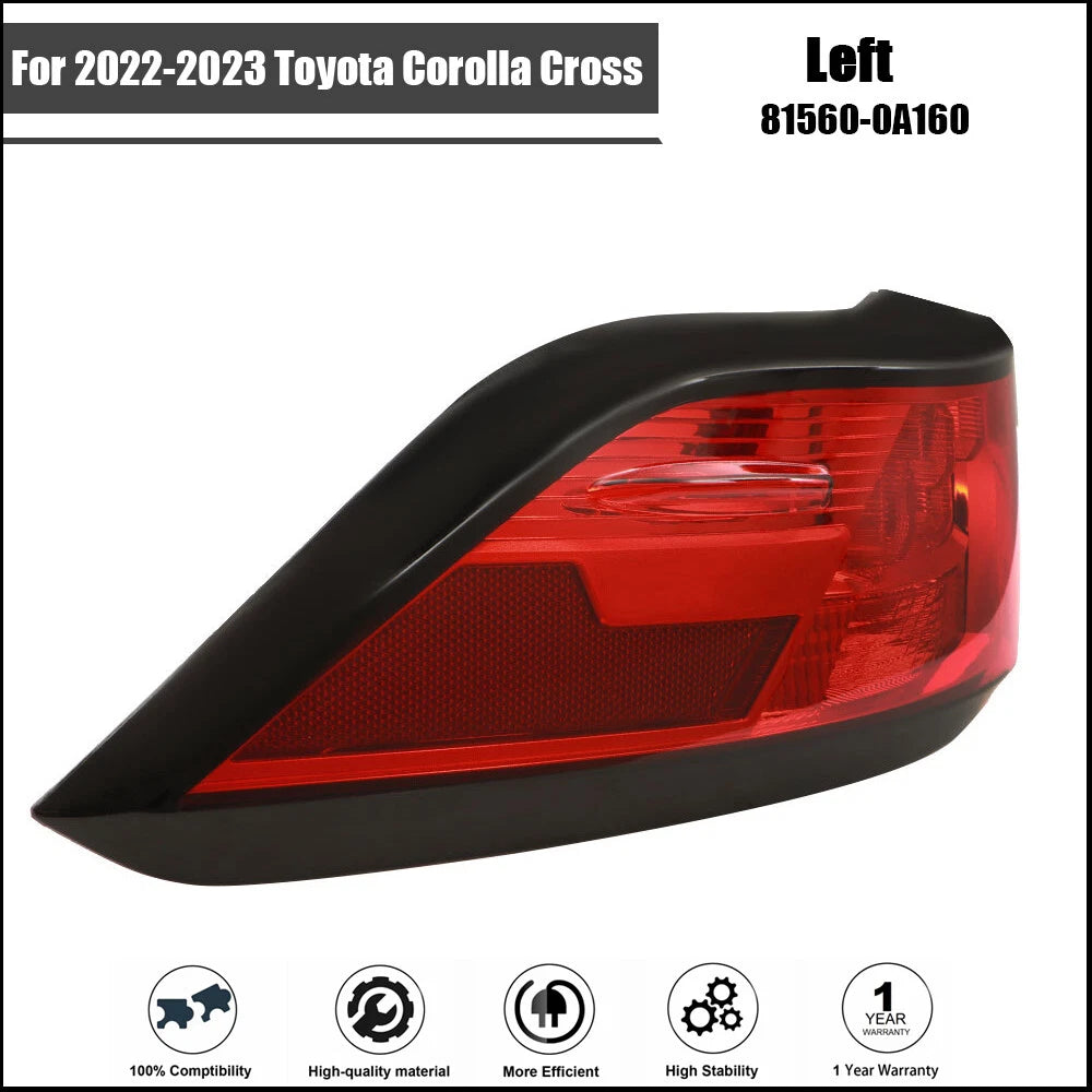 Tail Light Assembly for Toyota Corolla Cross (2022–2023) Left Side Chrome