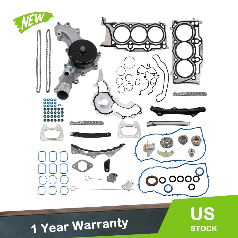 Head Gasket Set with Timing Chain Kit & Water Pump for Dodge Durango (2011–2015)