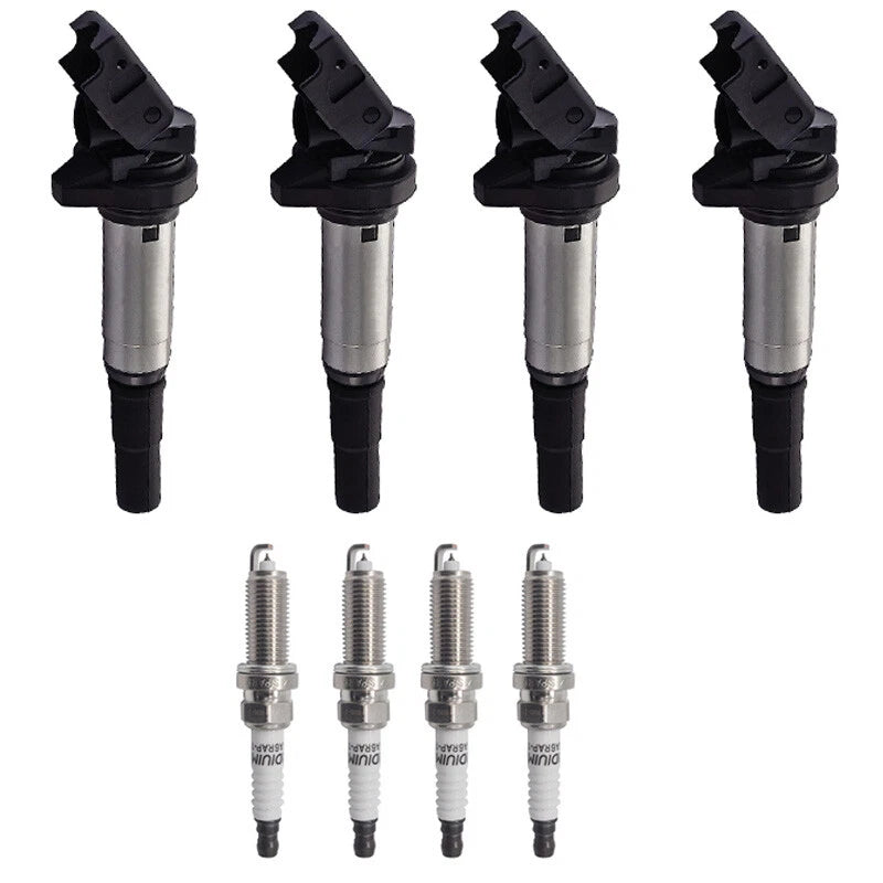Set of 4 Ignition Coils + 4 Iridium Spark Plugs for Mini Cooper Countryman (2011–2016)