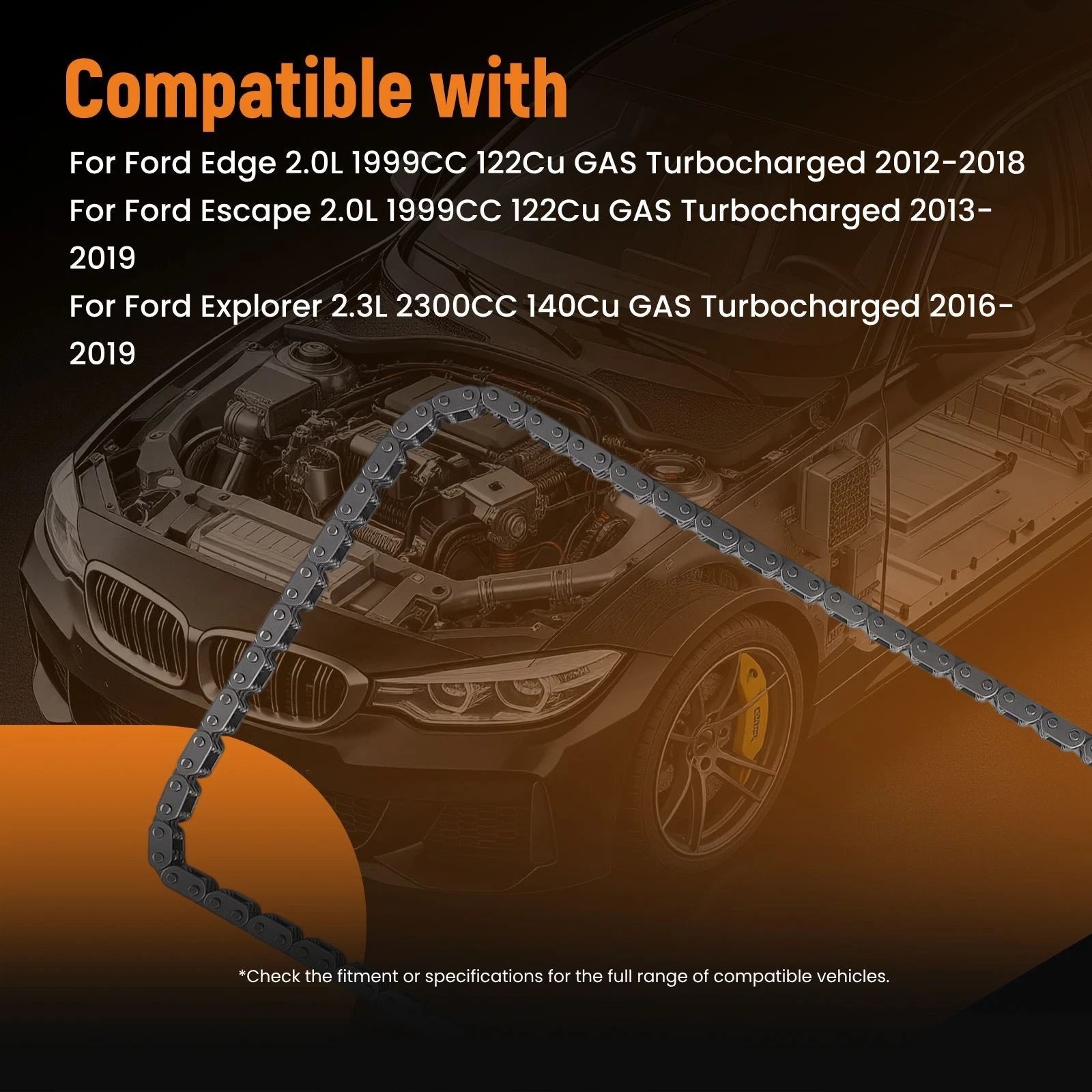 Timing Chain Kit for Ford Edge Escape Explorer Focus Fusion 2.0L Turbo (2012–2020)