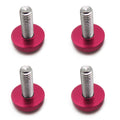 Set of 4 License Plate Frame Screw Bolt Fasteners for Motorcycle (6mm) Red
