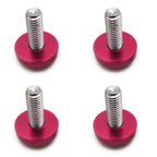 Set of 4 License Plate Frame Screw Bolt Fasteners for Motorcycle (6mm) Red