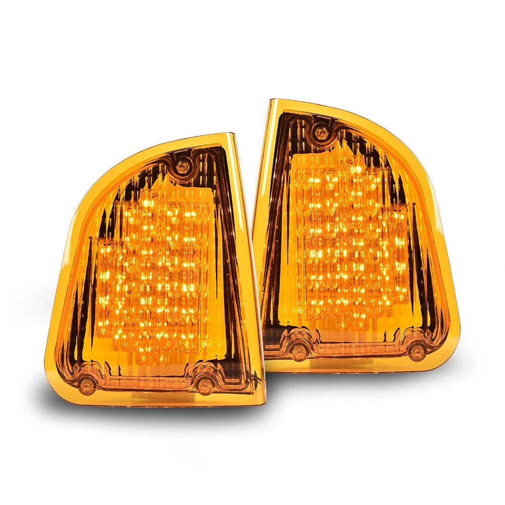 Pair Amber LED Turn Signal Lights for Kenworth K300 T300 T330 T600