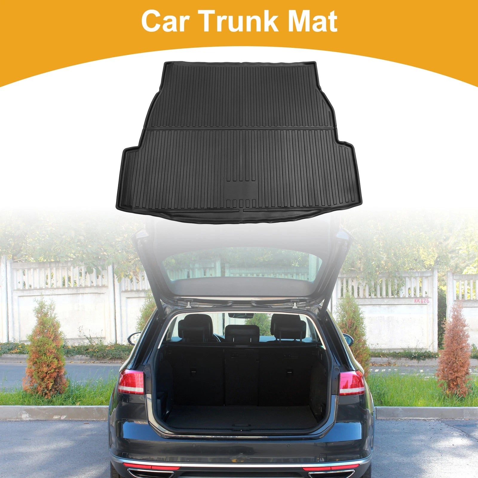 Cargo Liner Rear Trunk Mat for Toyota RAV4 (2019–2024) TPE Stripe Pattern