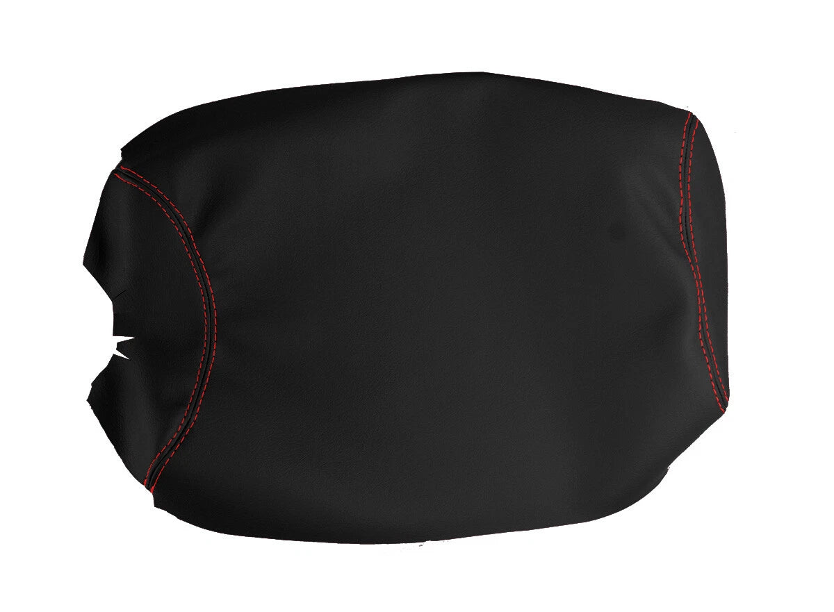 Leather Console Lid Armrest Cover for Lexus LS460 (2007–2016) Red Stitch