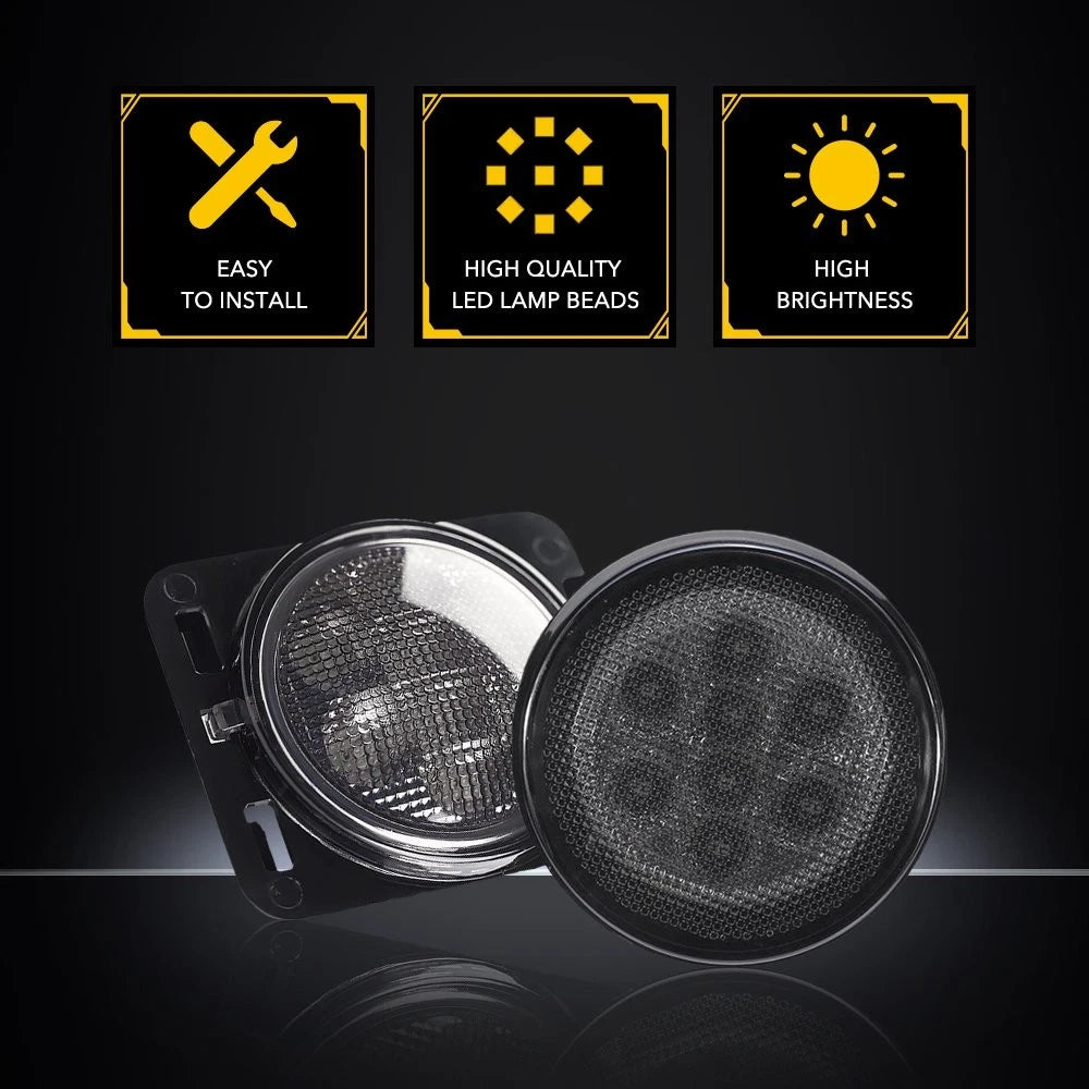 LED Signal Marker Side Fender Lights for Jeep Wrangler JK (2007–2018)