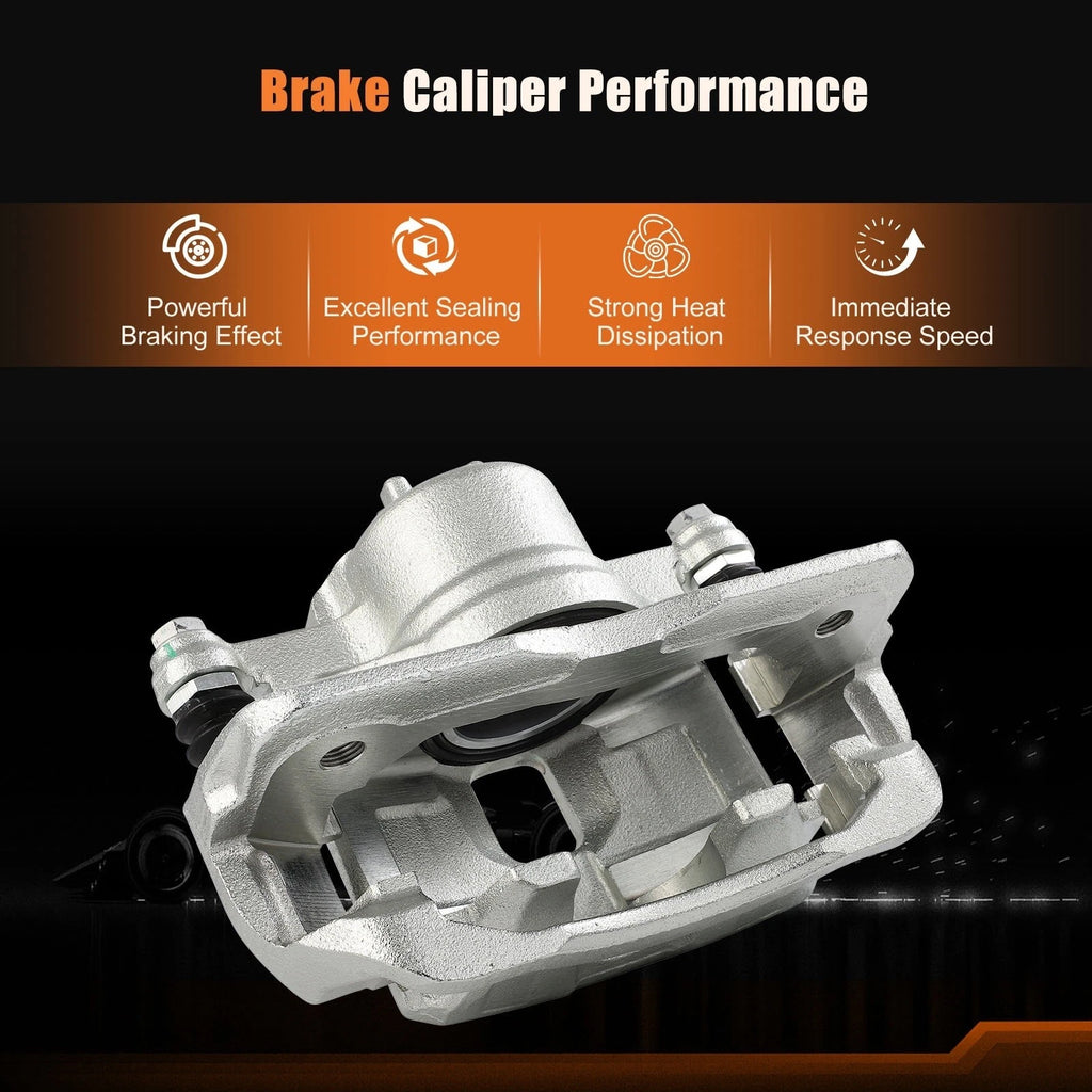 Set of 2 Brake Calipers with Bracket for Honda Fit (2009–2019)
