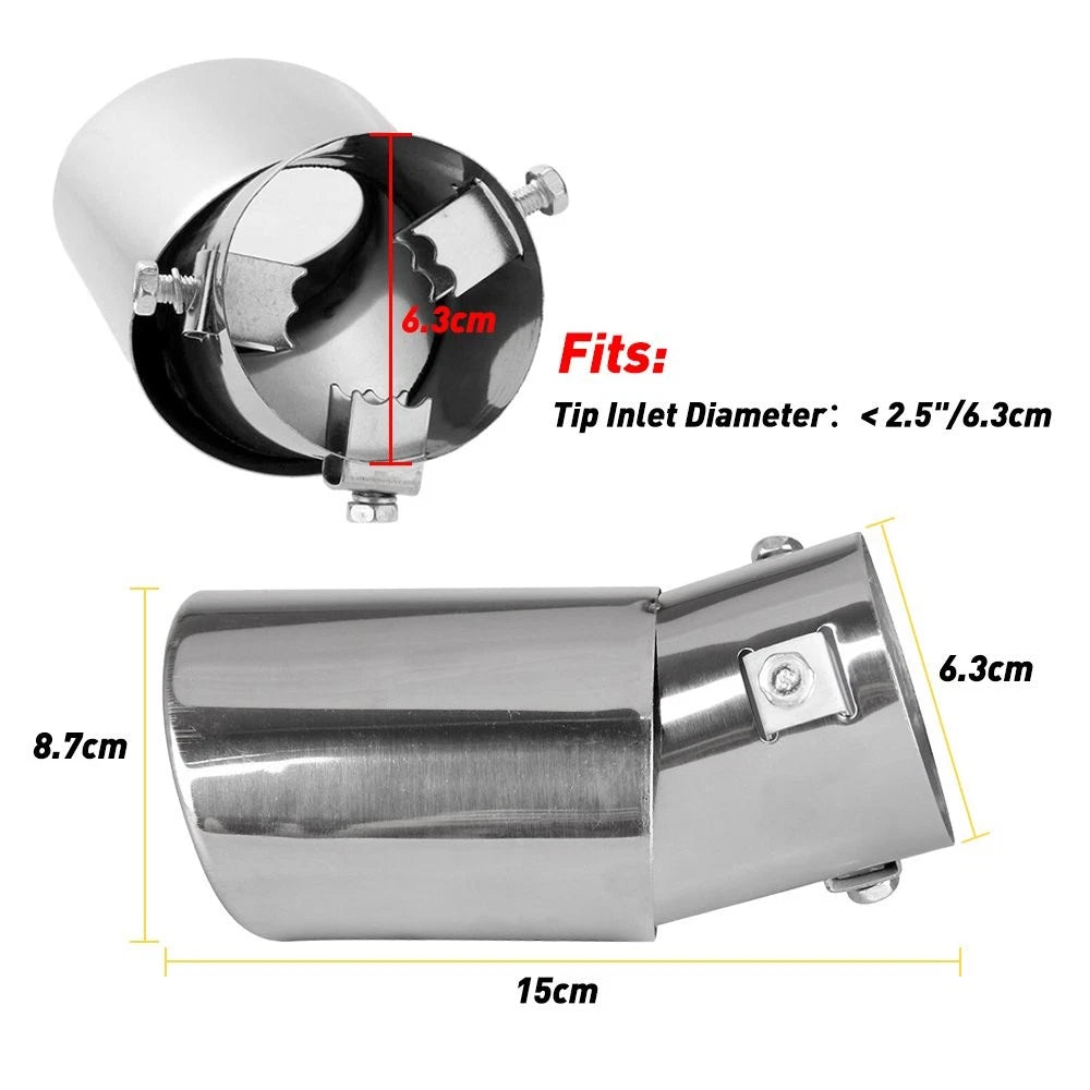 Exhaust Tip for Auto Car Stainless Steel Replacement Accessories (S)