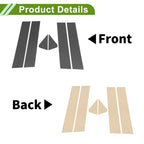 6 Pcs Pillar Window Trim for Chevy Trailblazer (2021–2024) Carbon Fiber Black