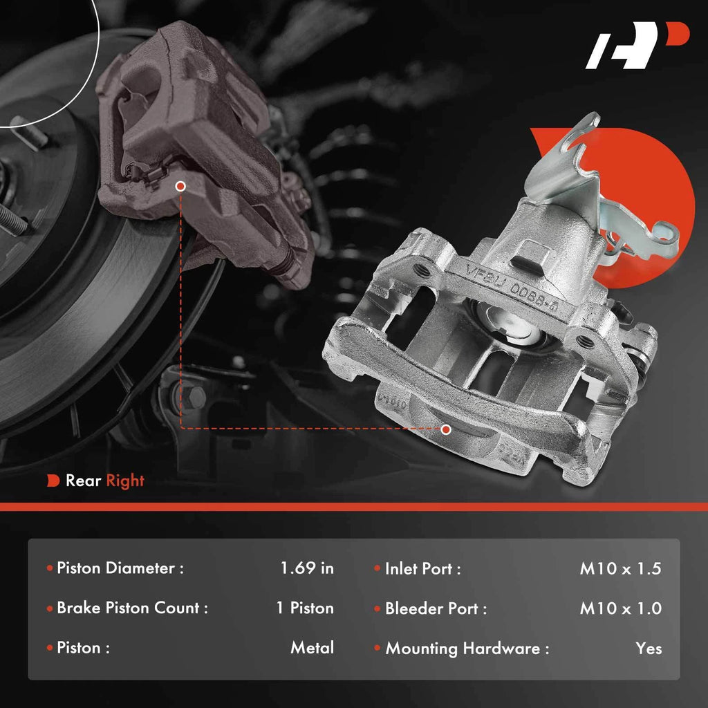 Rear Right Brake Caliper with Bracket for Ford Mustang GT (2005-2014)