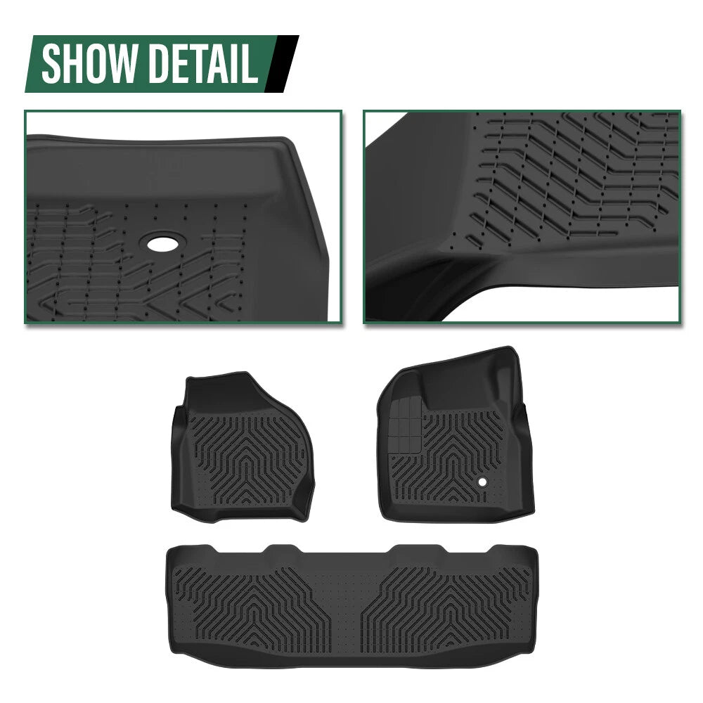 TPE Floor Mats for Ford F-250 F-350 Super Duty Crew Cab (1999–2007)