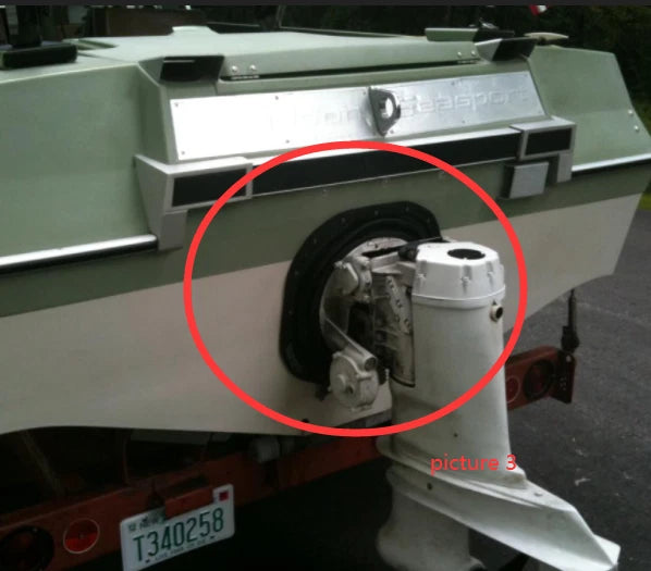 Transom Seal Boot for OMC Stringer (1967–1977) 16 Hole Rubber Bellow Seal
