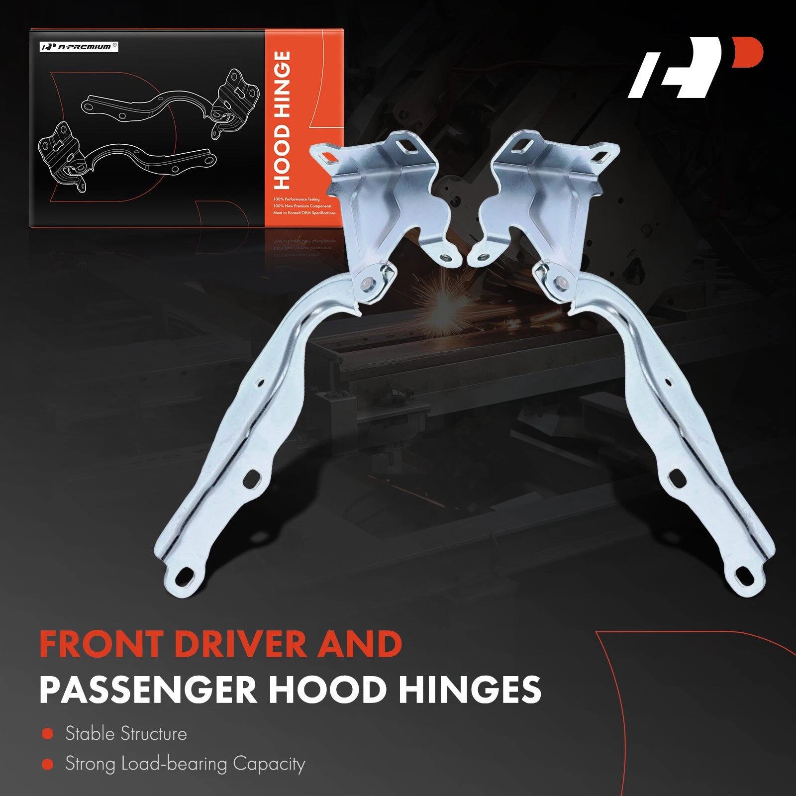 2X Hood Hinge for Mitsubishi Mirage (2014–2023) Mirage G4