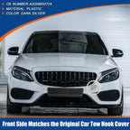 Front Car Bumper Tow Hook Cover for Mercedes-Benz (2019-2023) Dark Silver