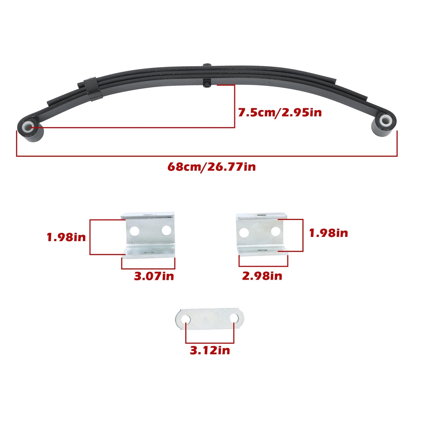 Single Trailer Axle Suspension Kit for Trailer (2000–2000)