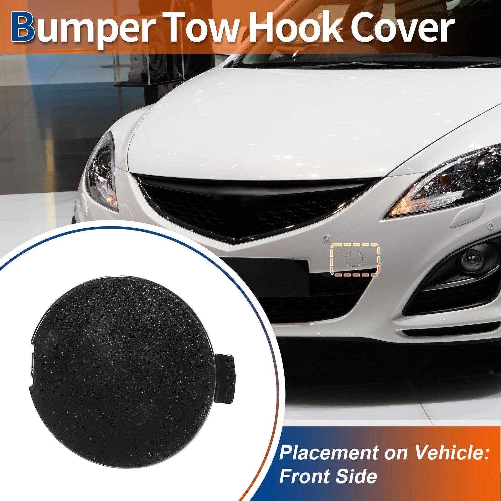 Tow Hook Cover for Mazda 6 (2008–2012) No.GS1D50A11 Black