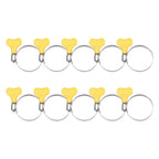 Set of 10 Adjustable Yellow Plastic Hose Clamp Pipe Clips for