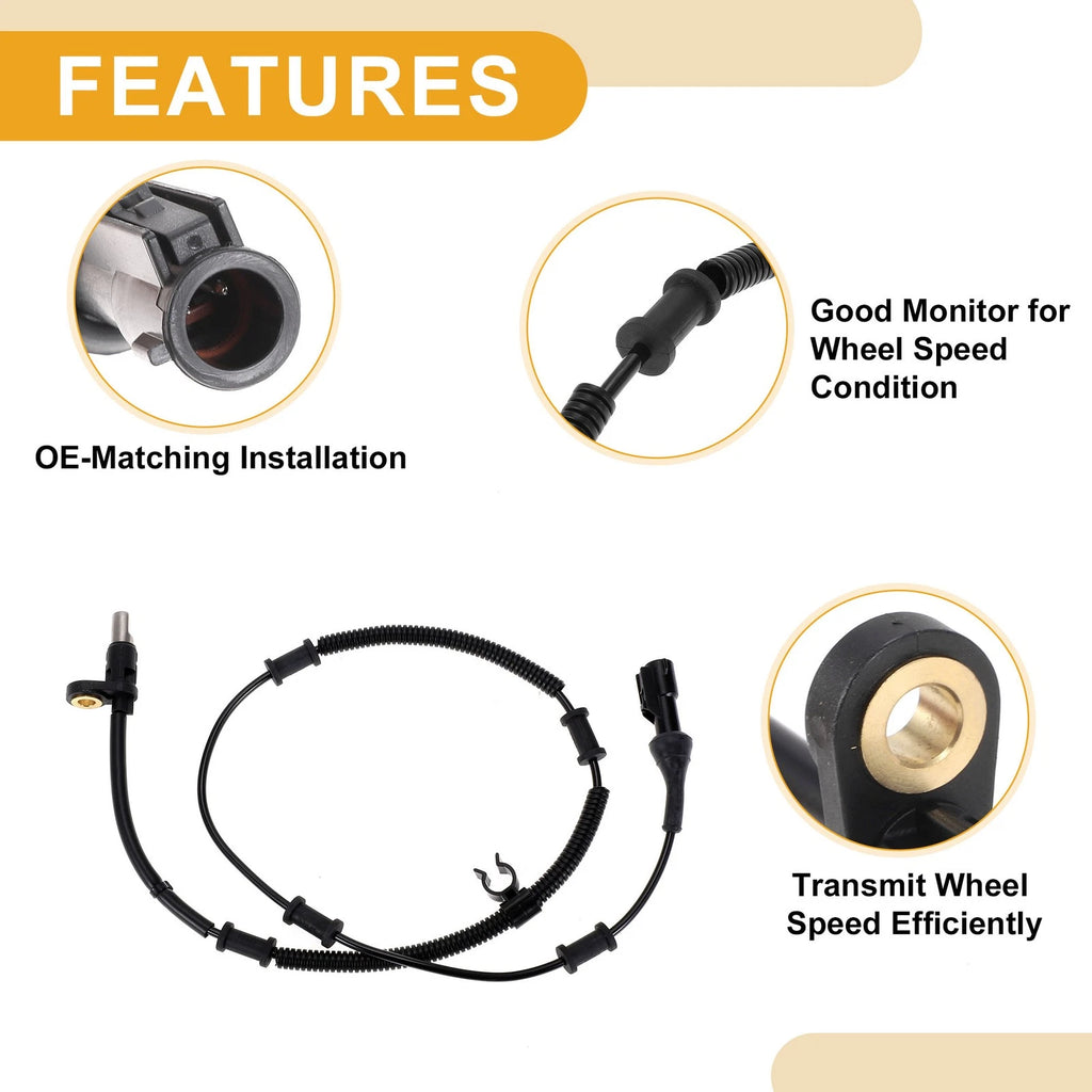 ABS Wheel Speed Sensor No.6C2Z2C190AA for Ford E-250 (2006–2007) Rear Left