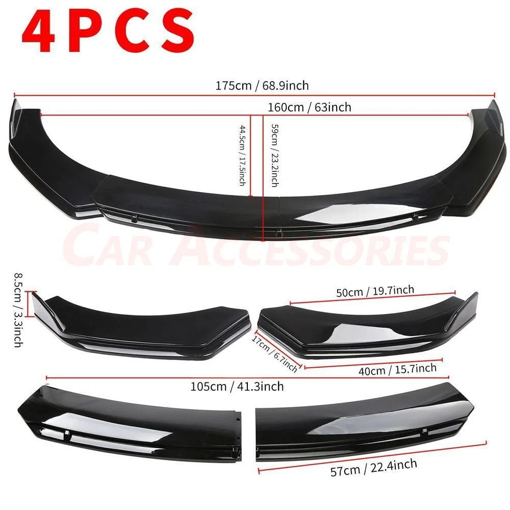 Front Bumper Lip Splitter Spoiler Body Kit for BMW