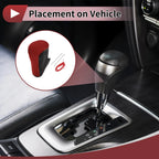 1 Pc Gear Shift Knob Cover for Honda Accord (2008–2012) Black Red Leather