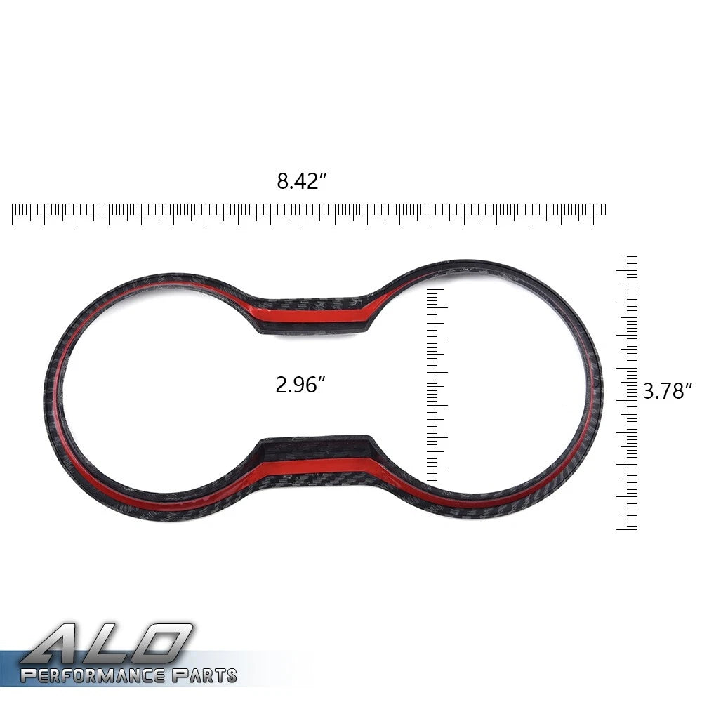Carbon Look Center Console Cup Holder Trim for Ford Mustang (2015–2021)