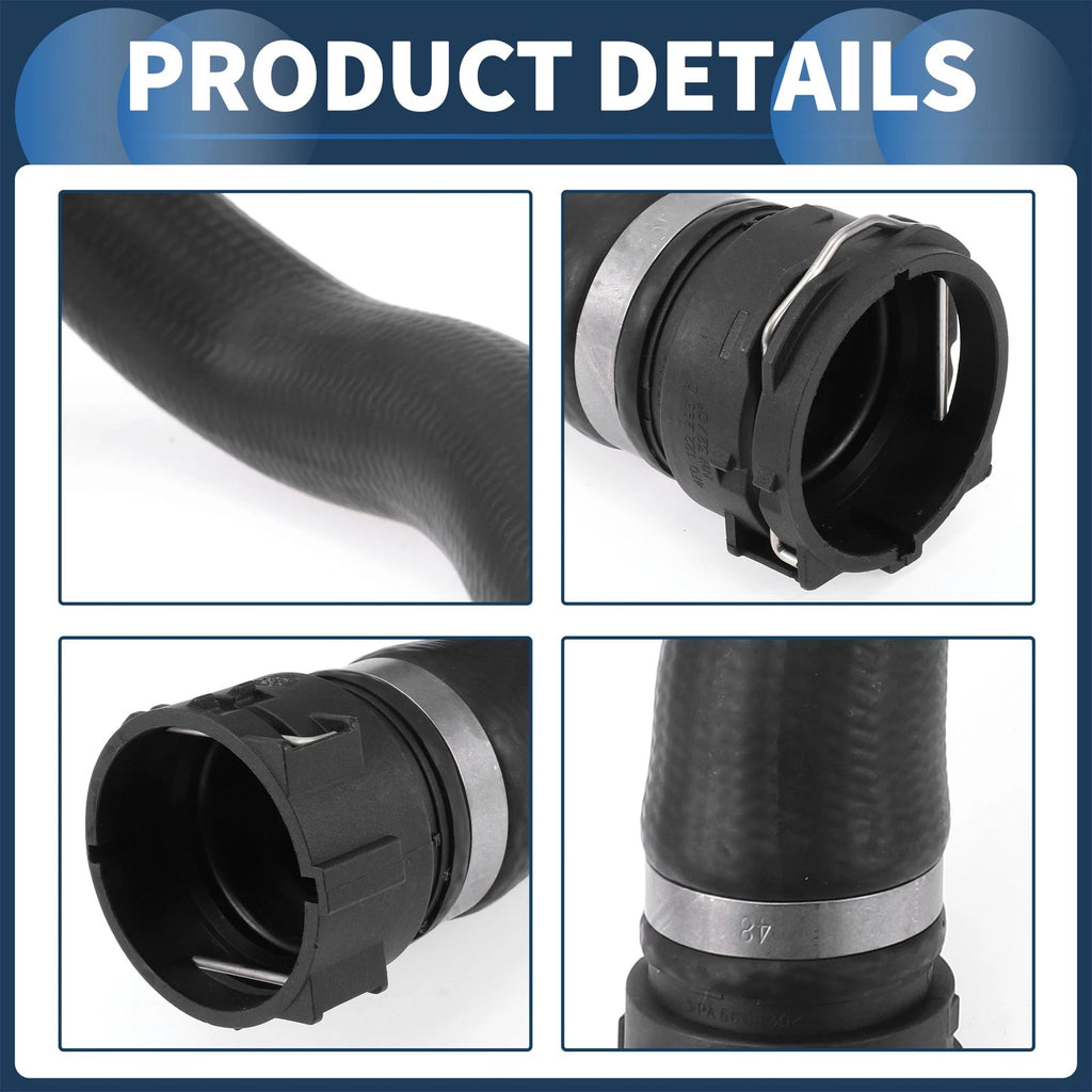 Radiator Hose for Audi A8 Quattro 3.0L (2012–2016) No. 4H0121101AB Black