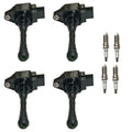 4X Ignition Coil & 4X Laser Iridium Spark Plug for Nissan Juke (2011–2017)