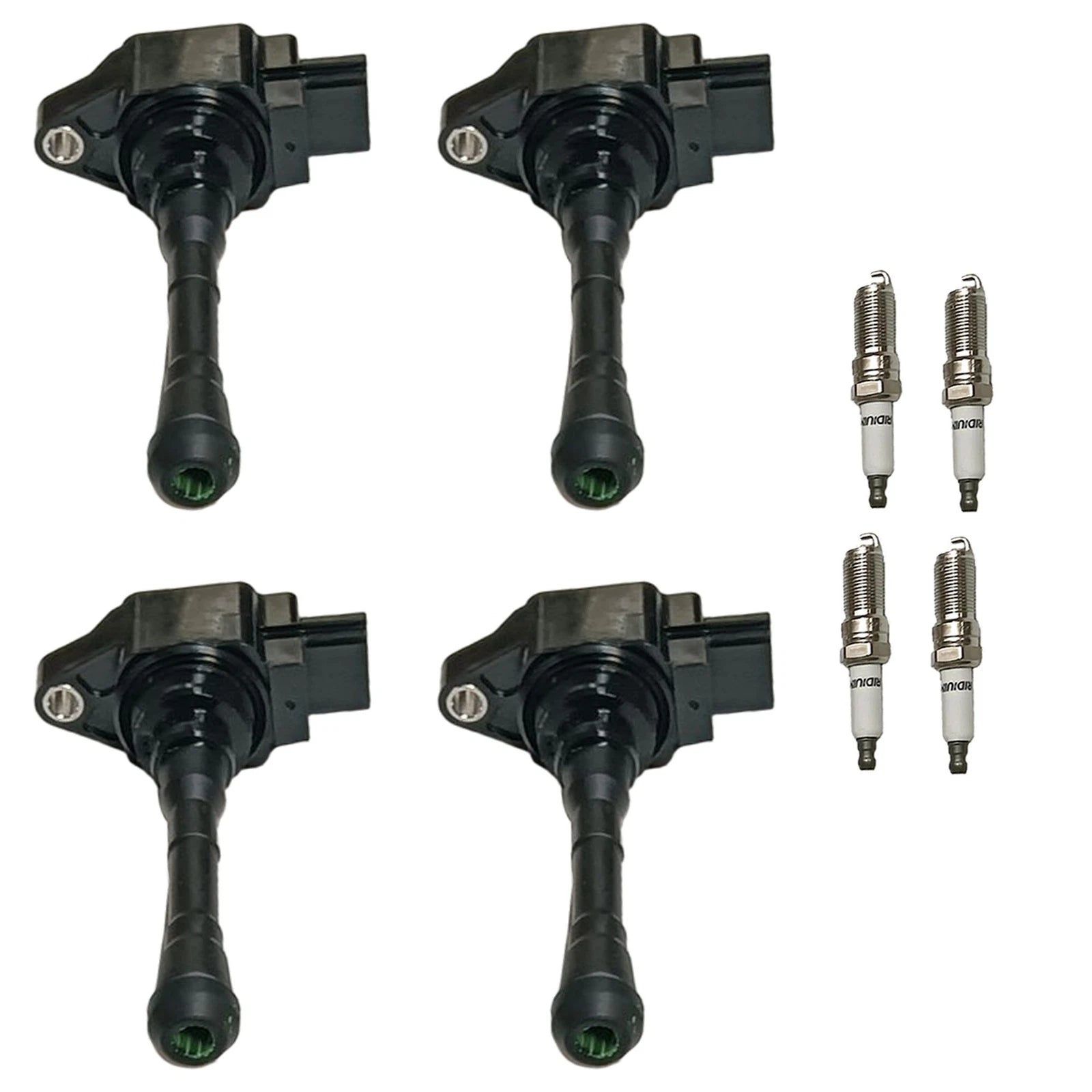 4X Ignition Coil & 4X Laser Iridium Spark Plug for Nissan Juke (2011–2017)